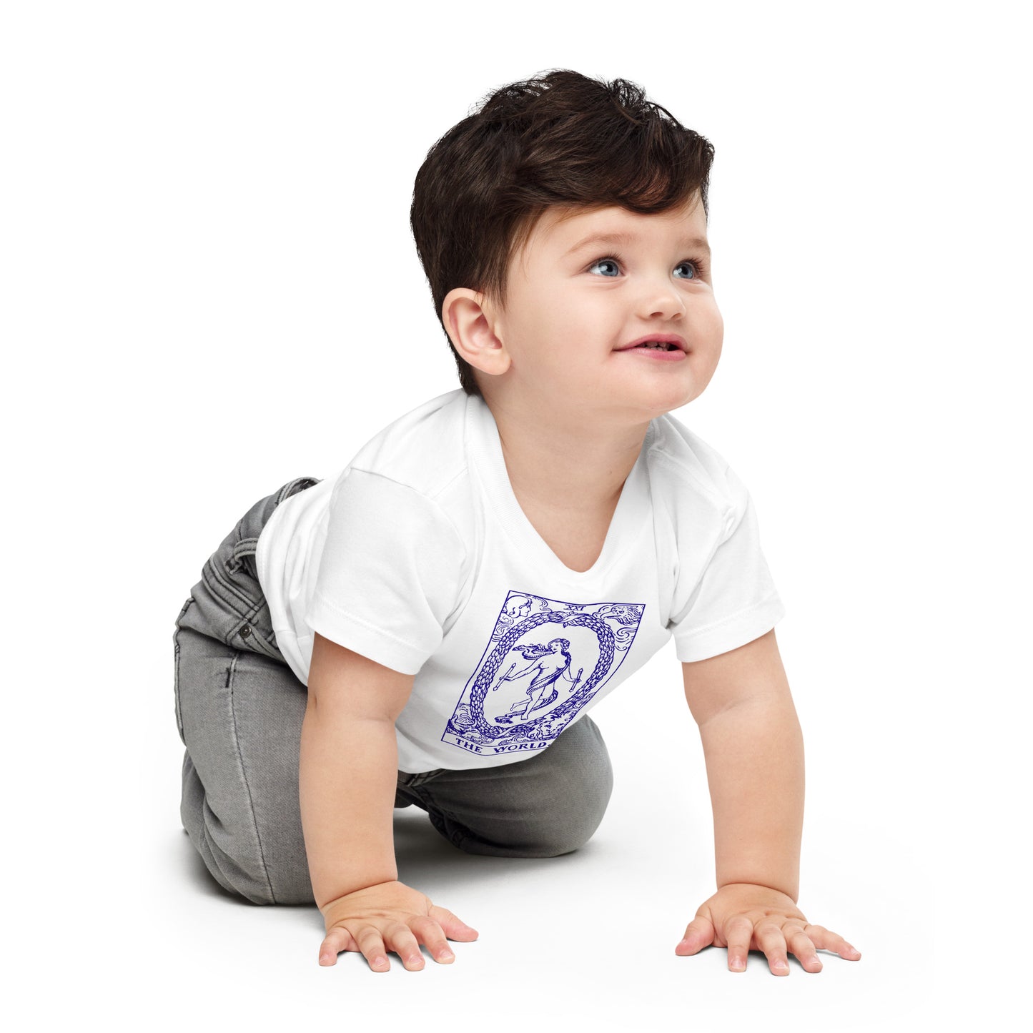 The World Tarot Card Tee for Babies