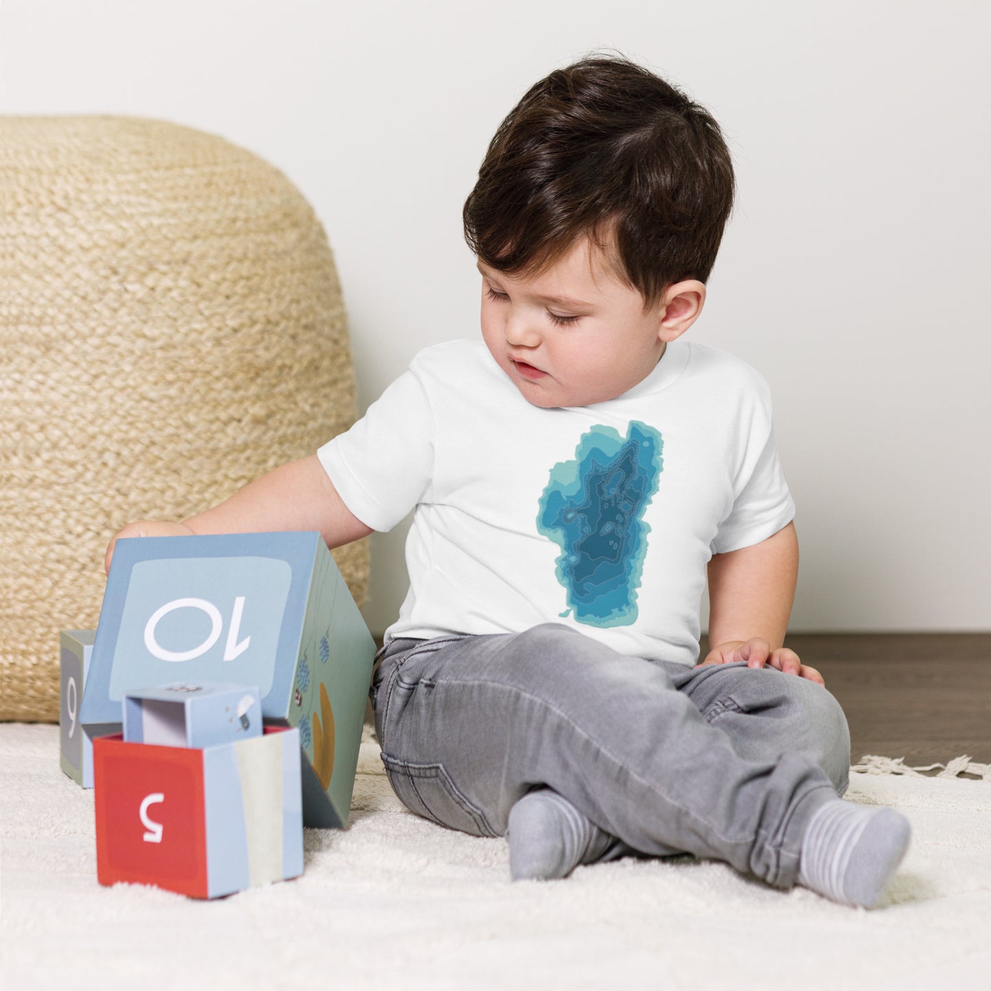 Tahoe Depth Map Tee for Babies