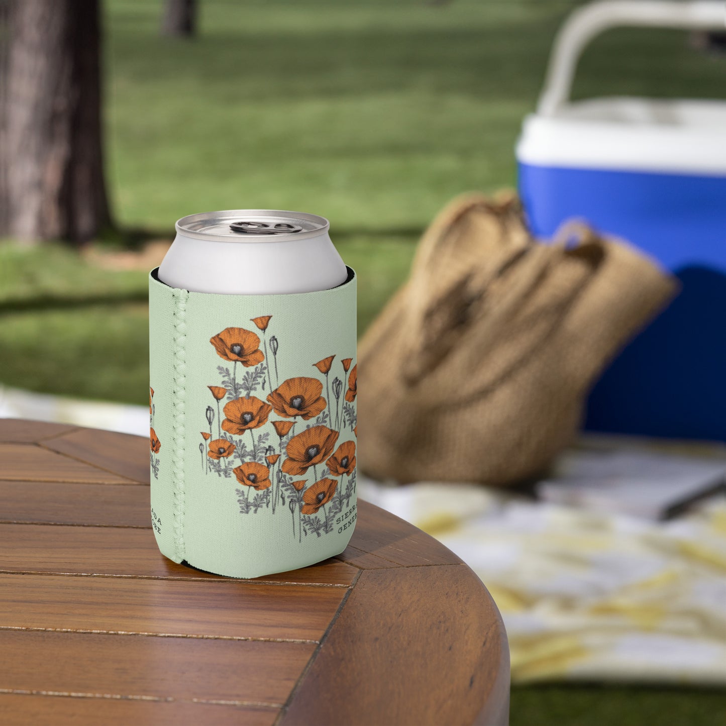 California Poppies Can Coolers