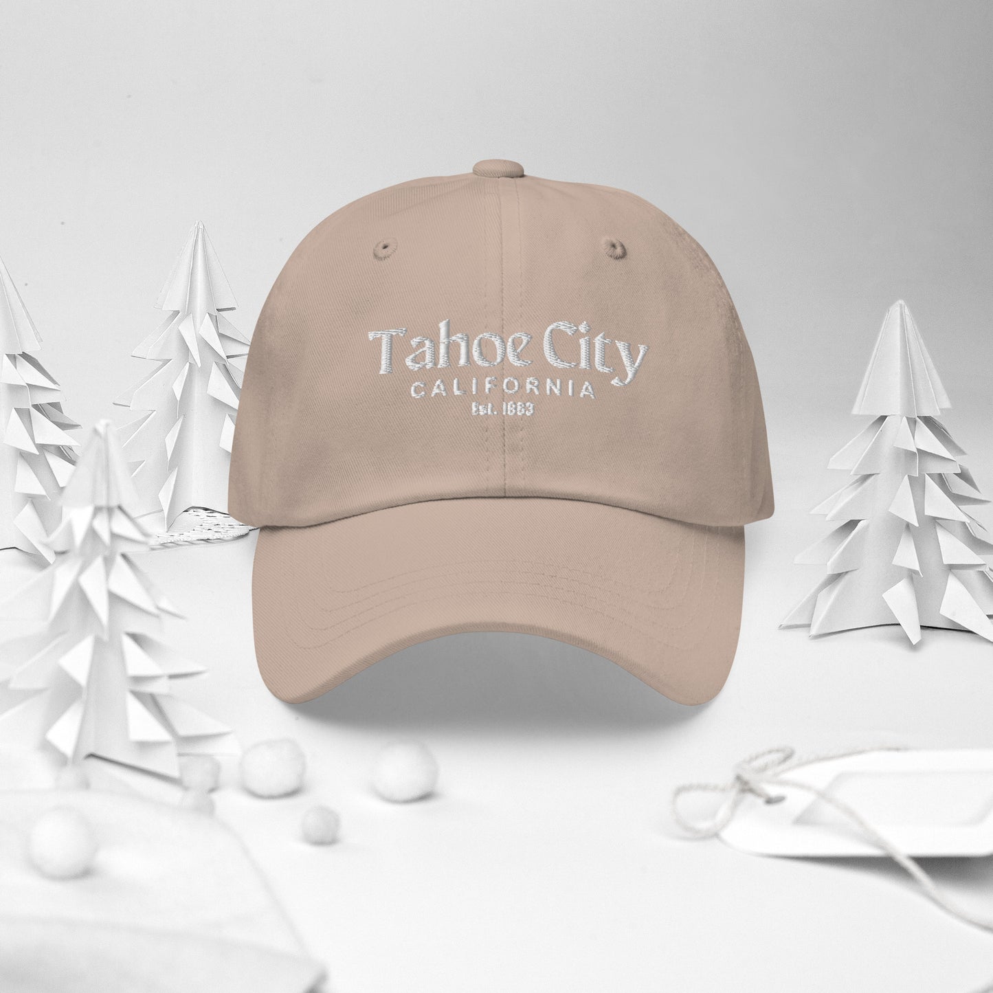 Beige Tahoe City Dad Hat