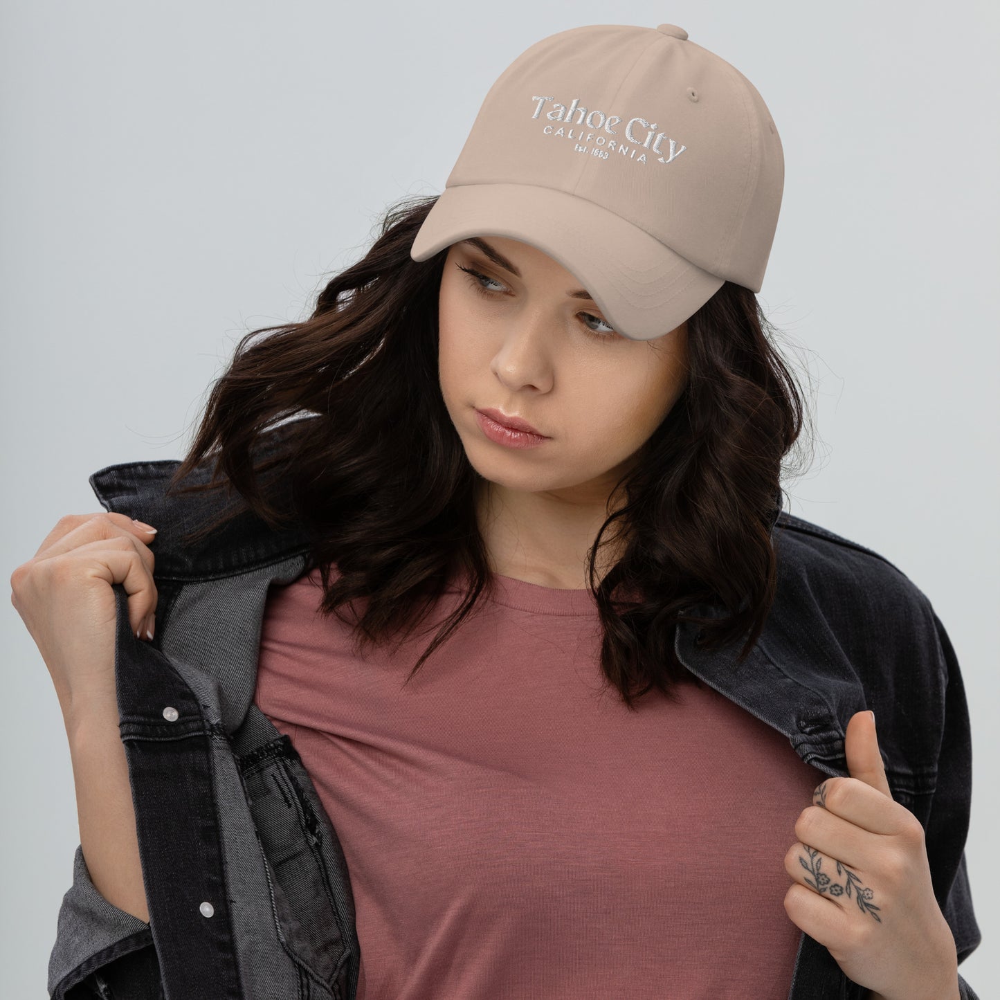Beige Tahoe City Dad Hat