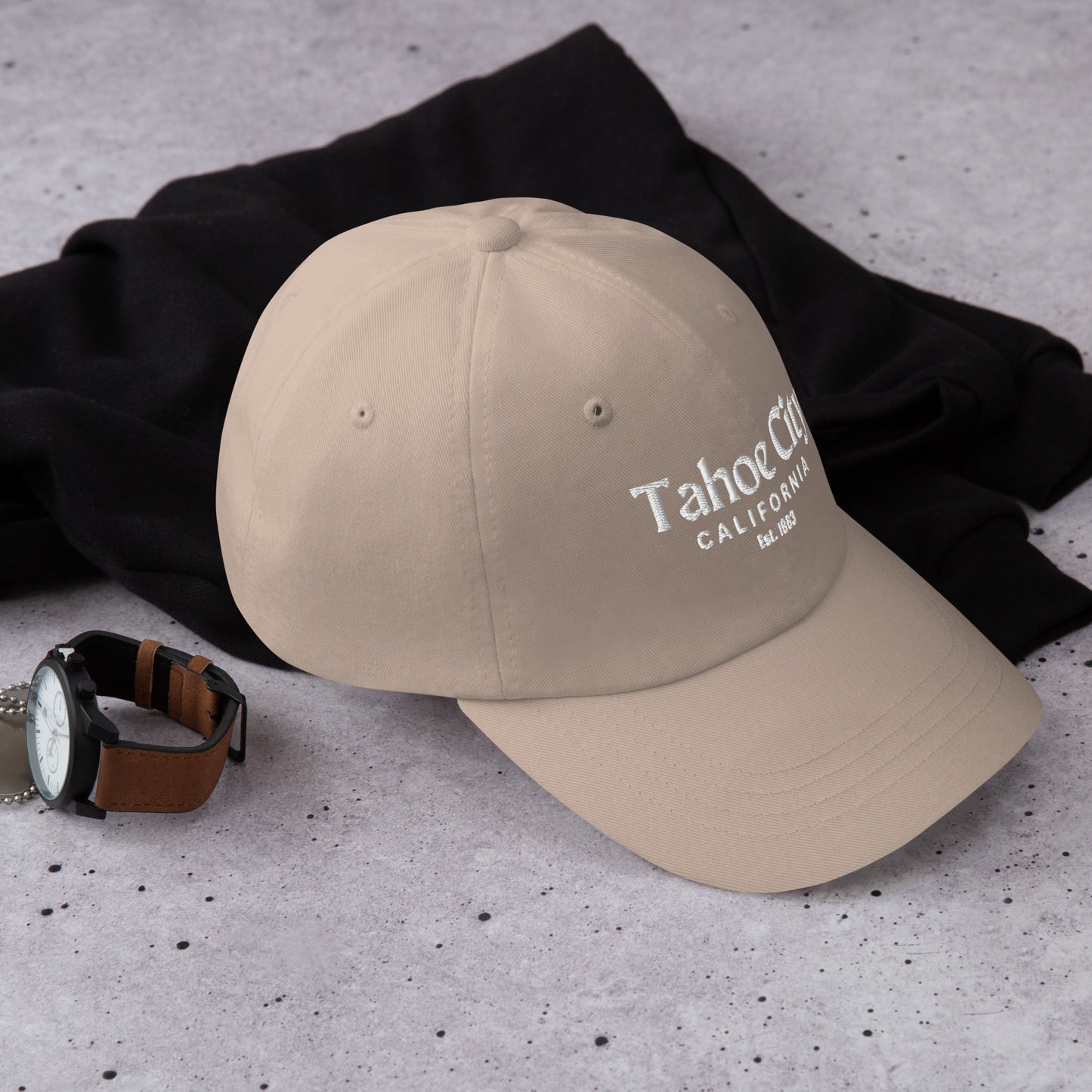 Beige Tahoe City Dad Hat
