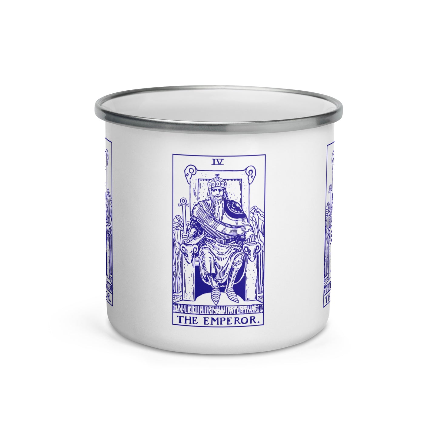 The Emperor Tarot Card Camping Mug