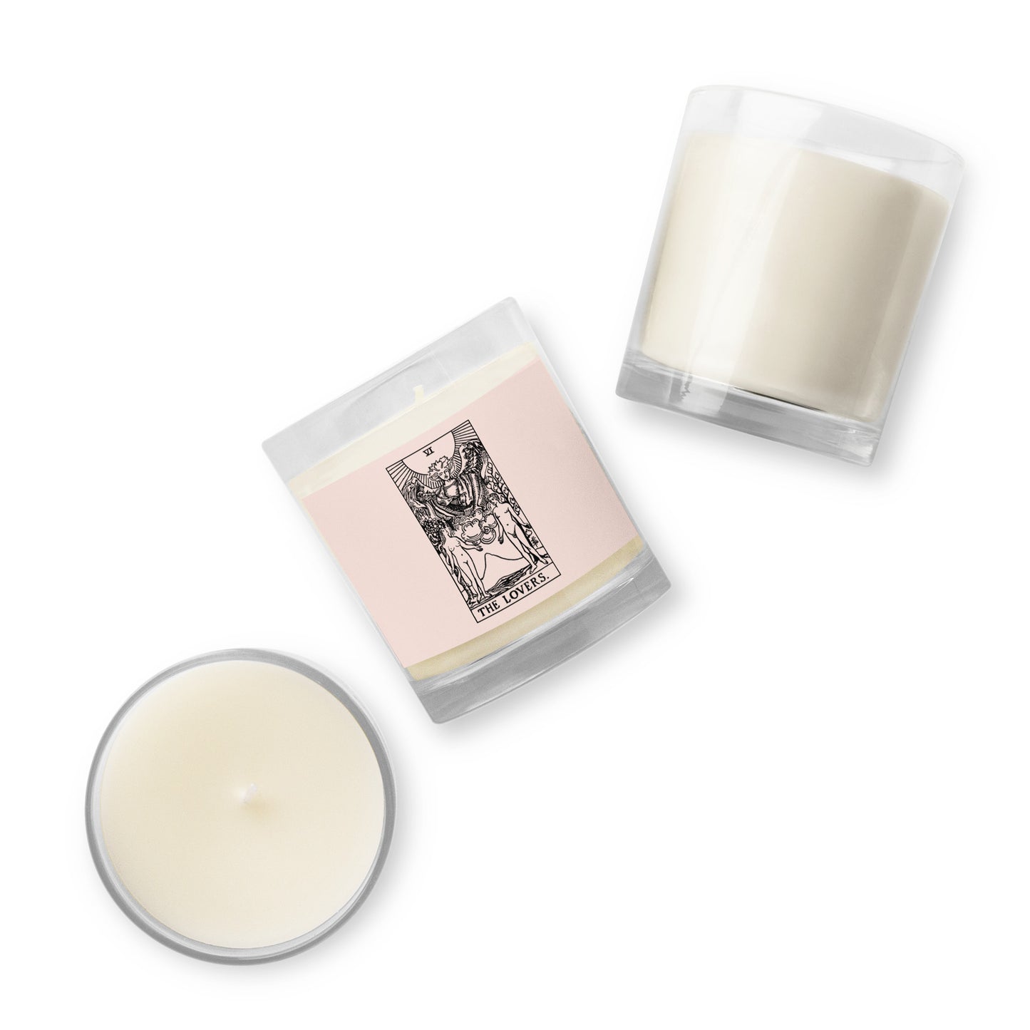 The Lovers Tarot Card Scentless Soy Candle