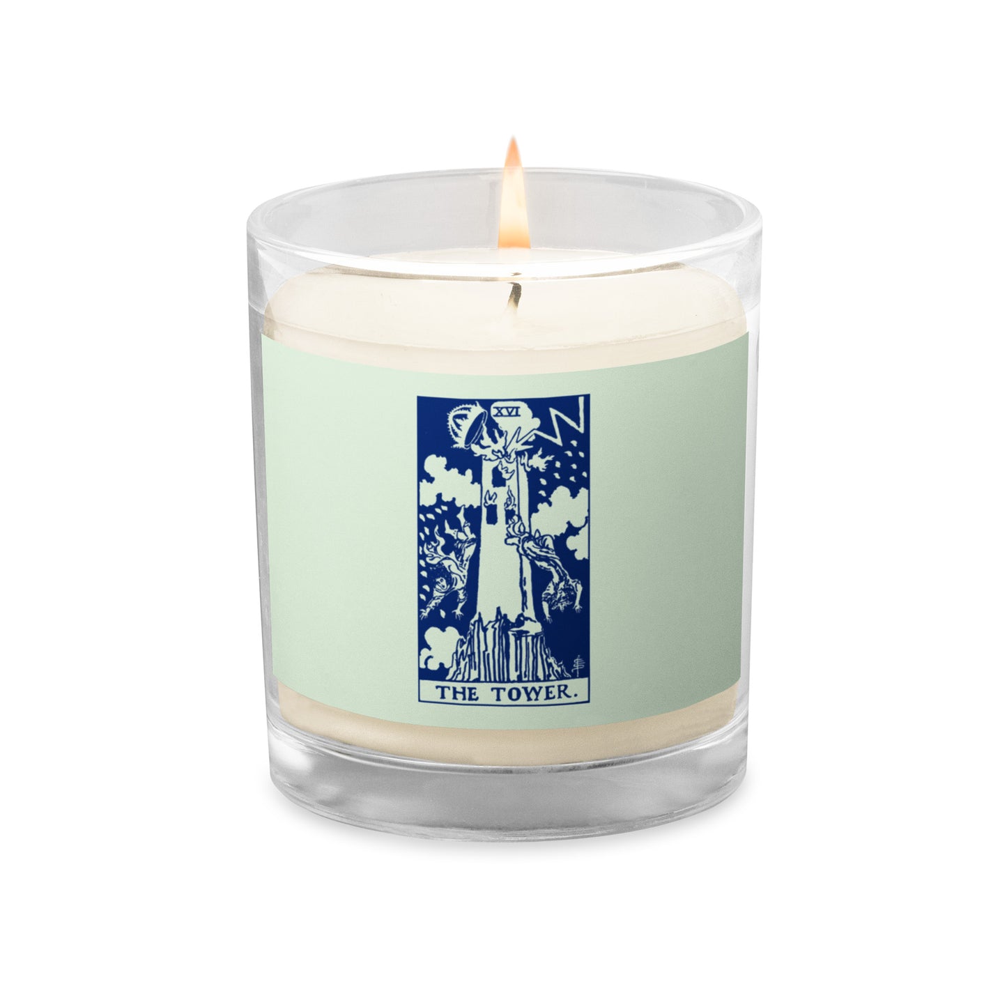 The Tower Tarot Card Scentless Soy Candle