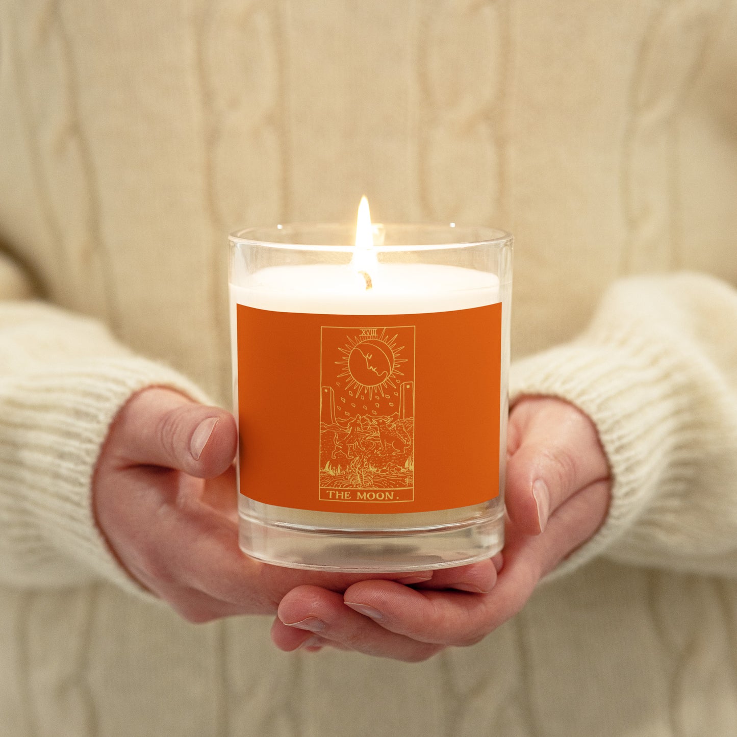 The Moon Tarot Card Scentless Soy Candle
