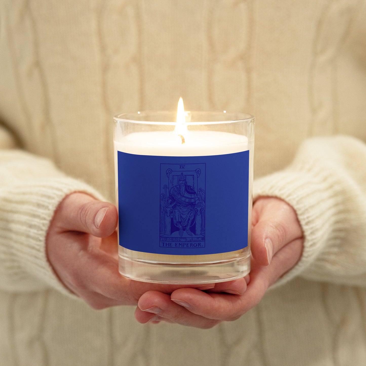 The Emperor Tarot Card Scentless Soy Candle