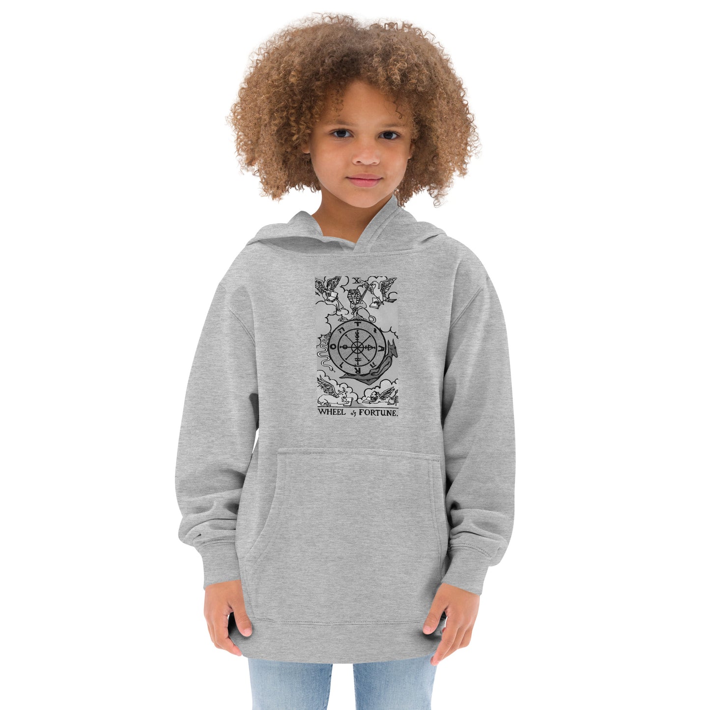 Wheel of Fortune Tarot Card Hoodie for Kids