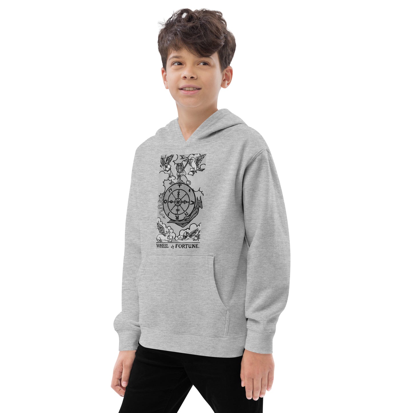 Wheel of Fortune Tarot Card Hoodie for Kids