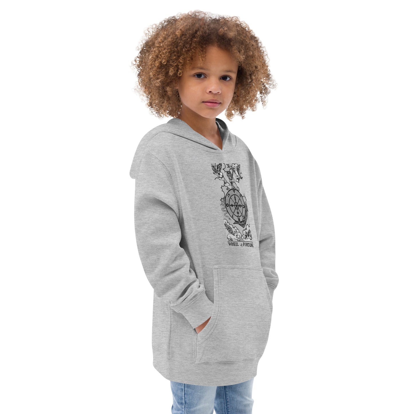Wheel of Fortune Tarot Card Hoodie for Kids