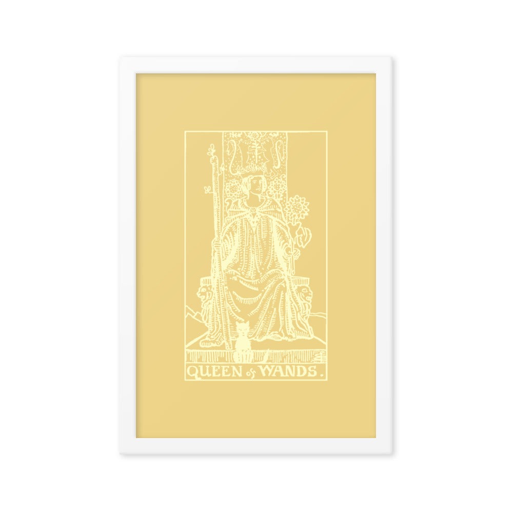 Queen of Wands Tarot Card, Framed