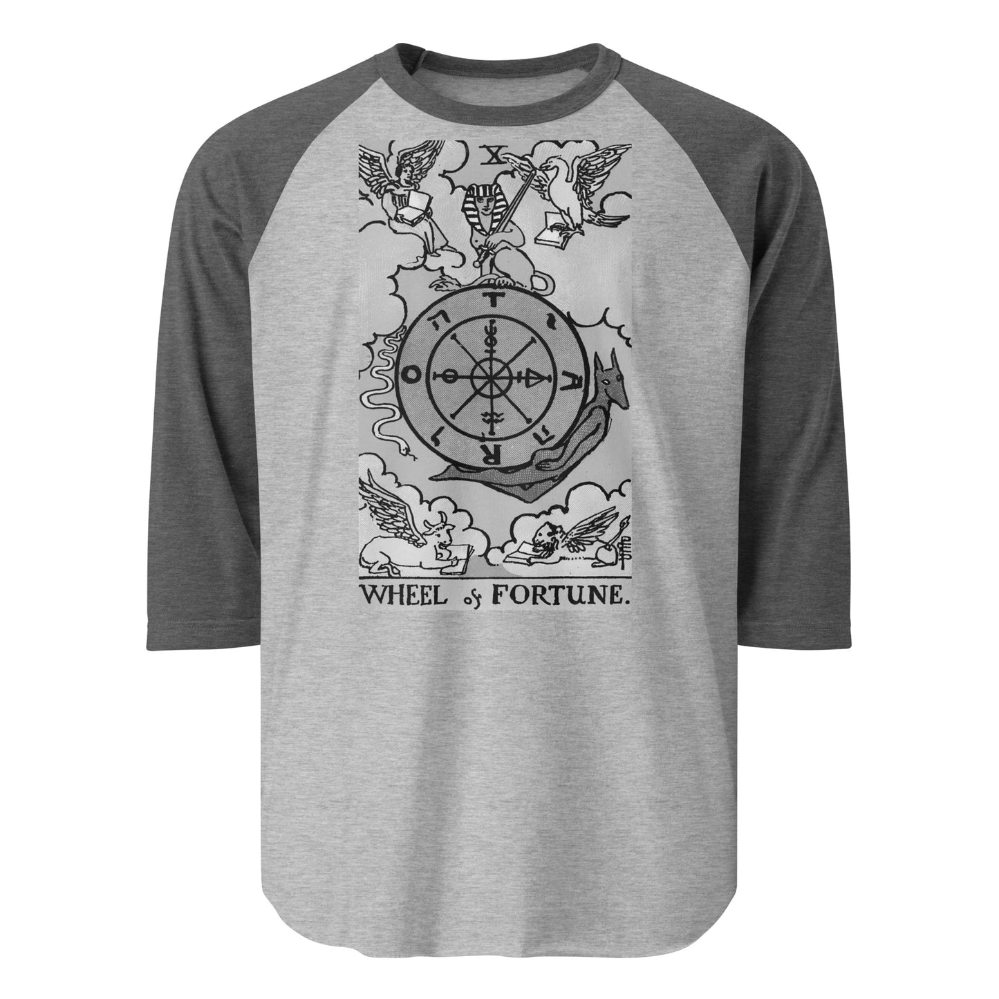 Wheel of Fortune Tarot Card Raglan Tee
