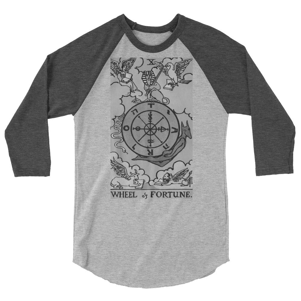 Wheel of Fortune Tarot Card Raglan Tee