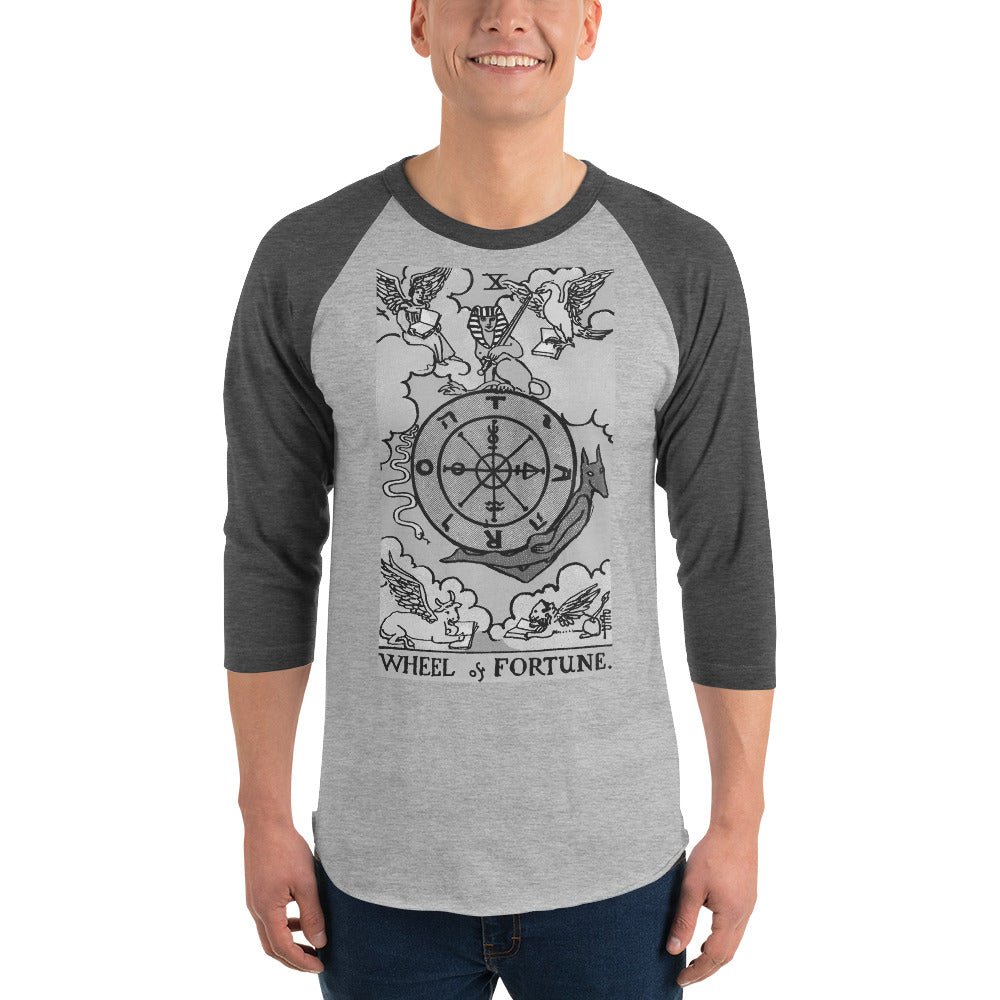 Wheel of Fortune Tarot Card Raglan Tee