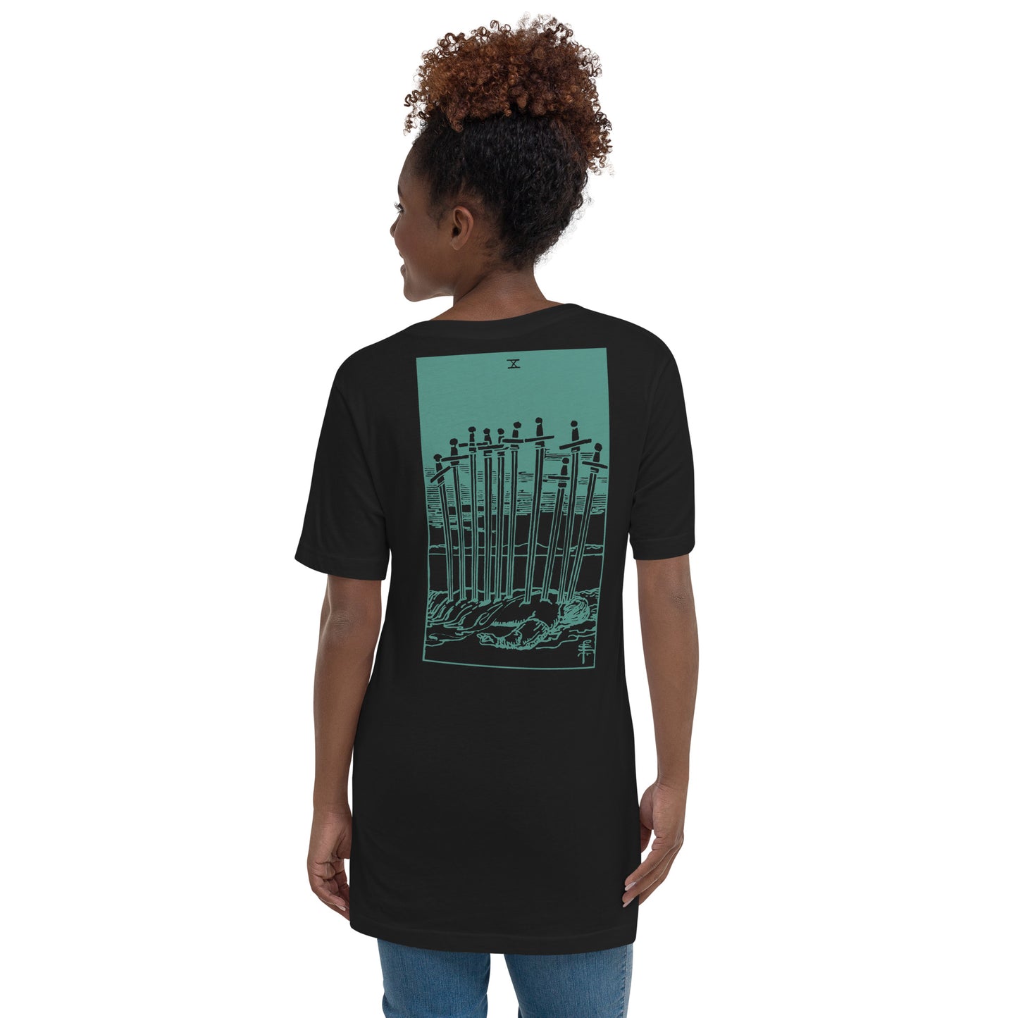 Ten of Swords Tarot Card V-Neck Tee
