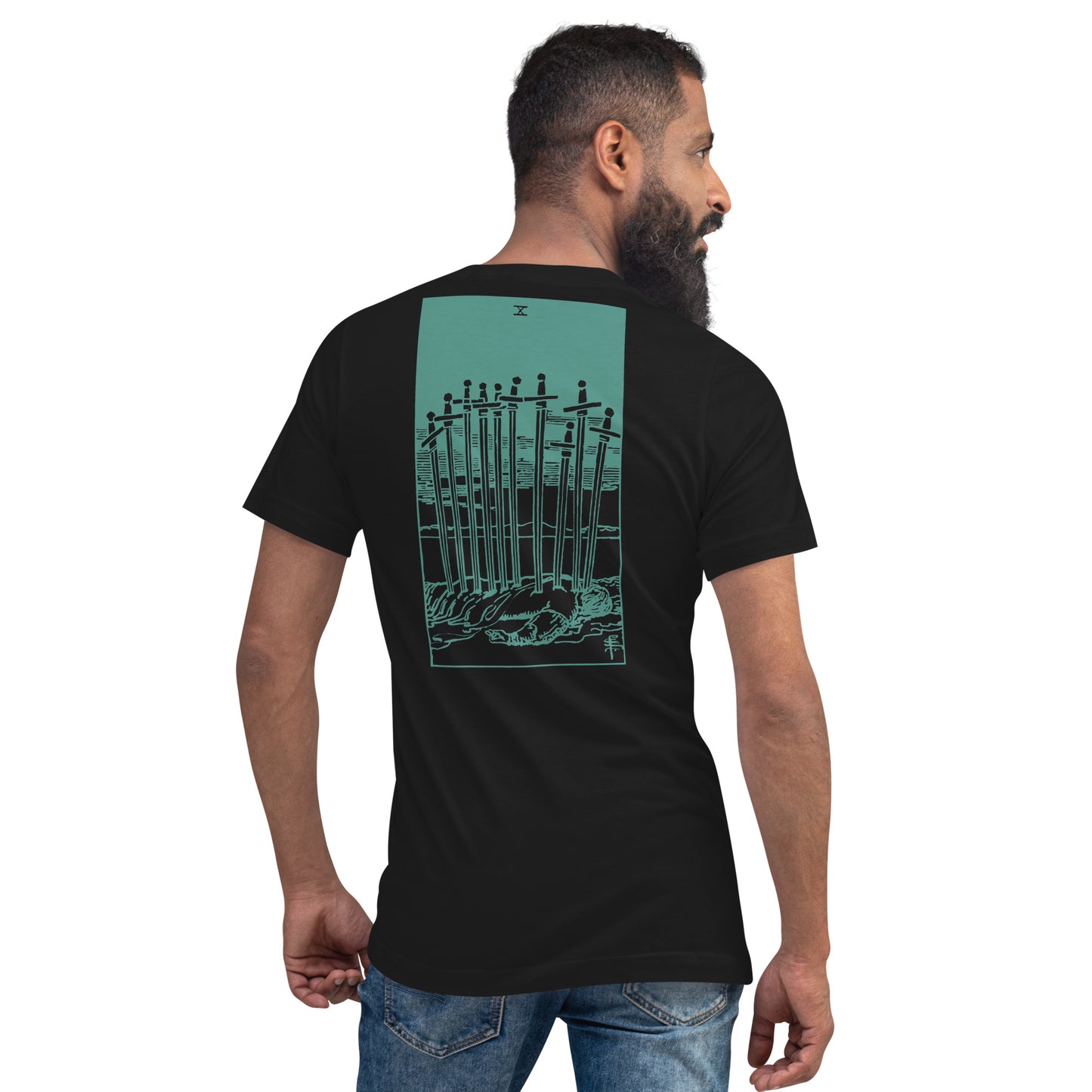 Ten of Swords Tarot Card V-Neck Tee