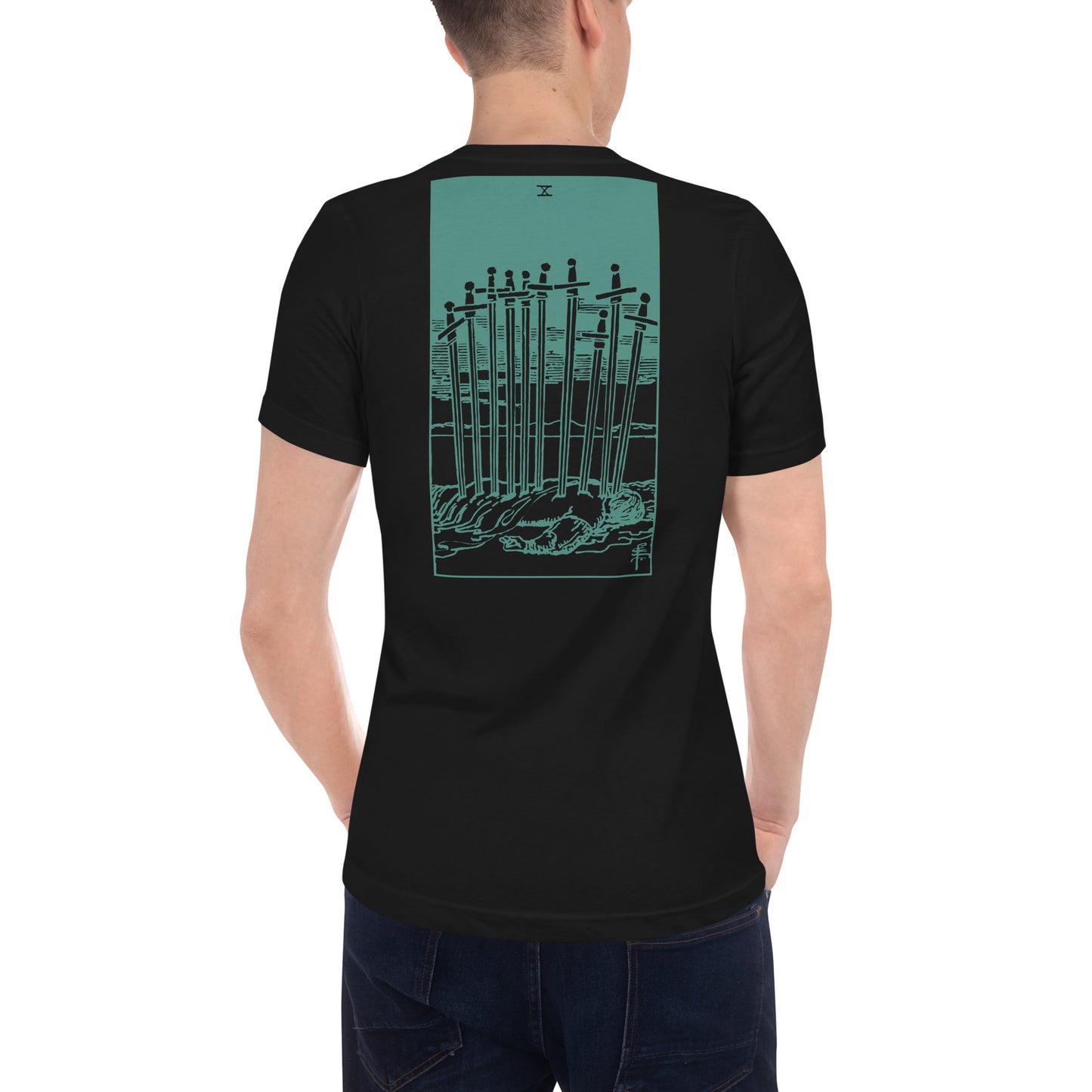 Ten of Swords Tarot Card V-Neck Tee