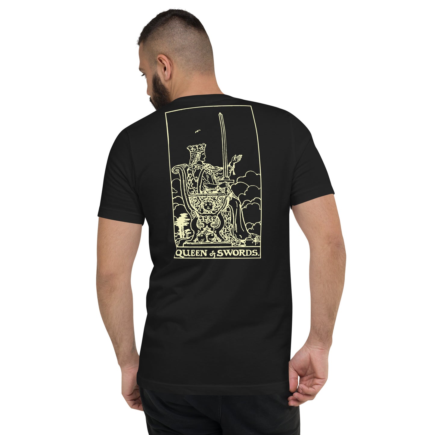 Queen of Swords Tarot Card V-Neck Tee