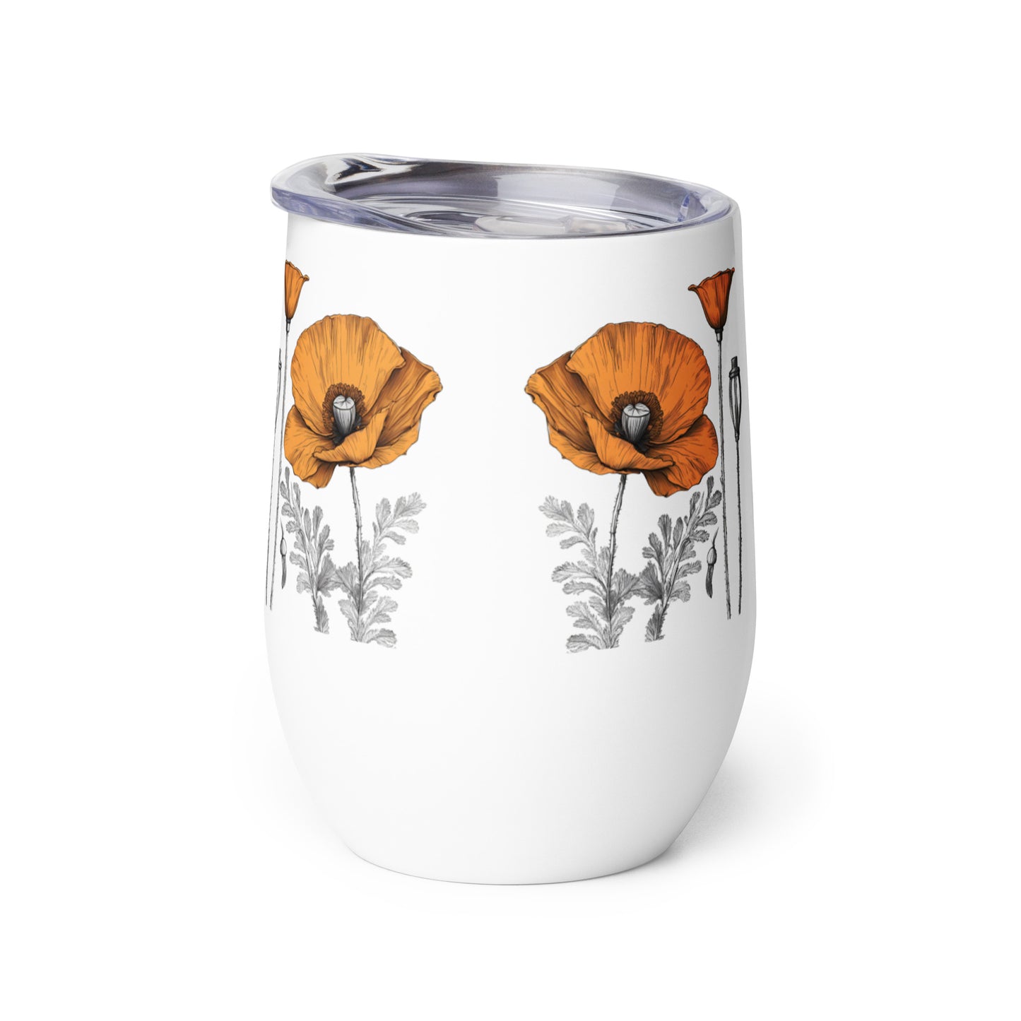 California Poppies 12 oz Insulated Tumbler