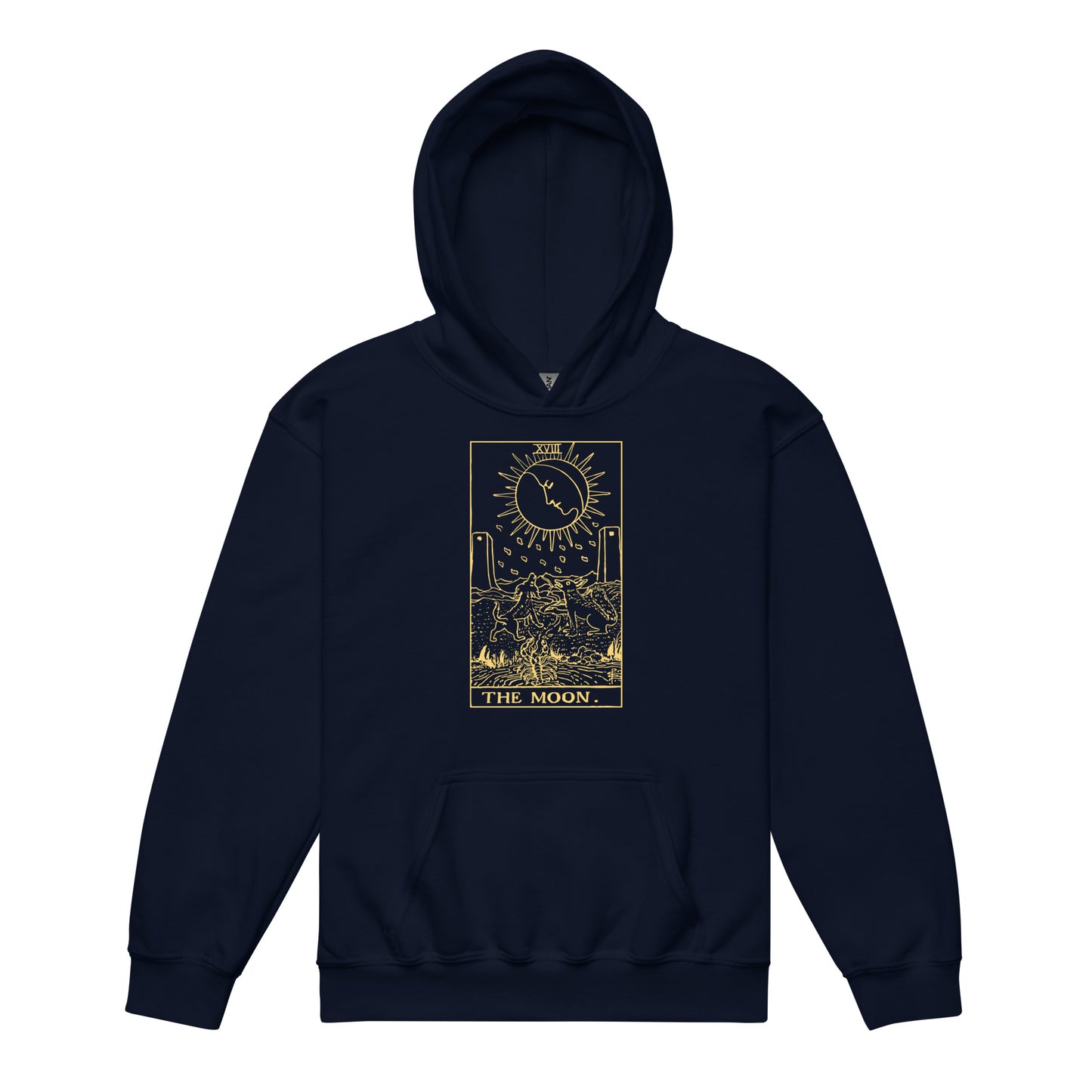 The Moon Tarot Card Hoodie for Kids