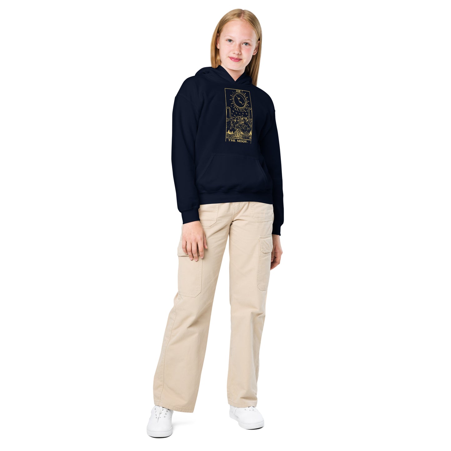 The Moon Tarot Card Hoodie for Kids