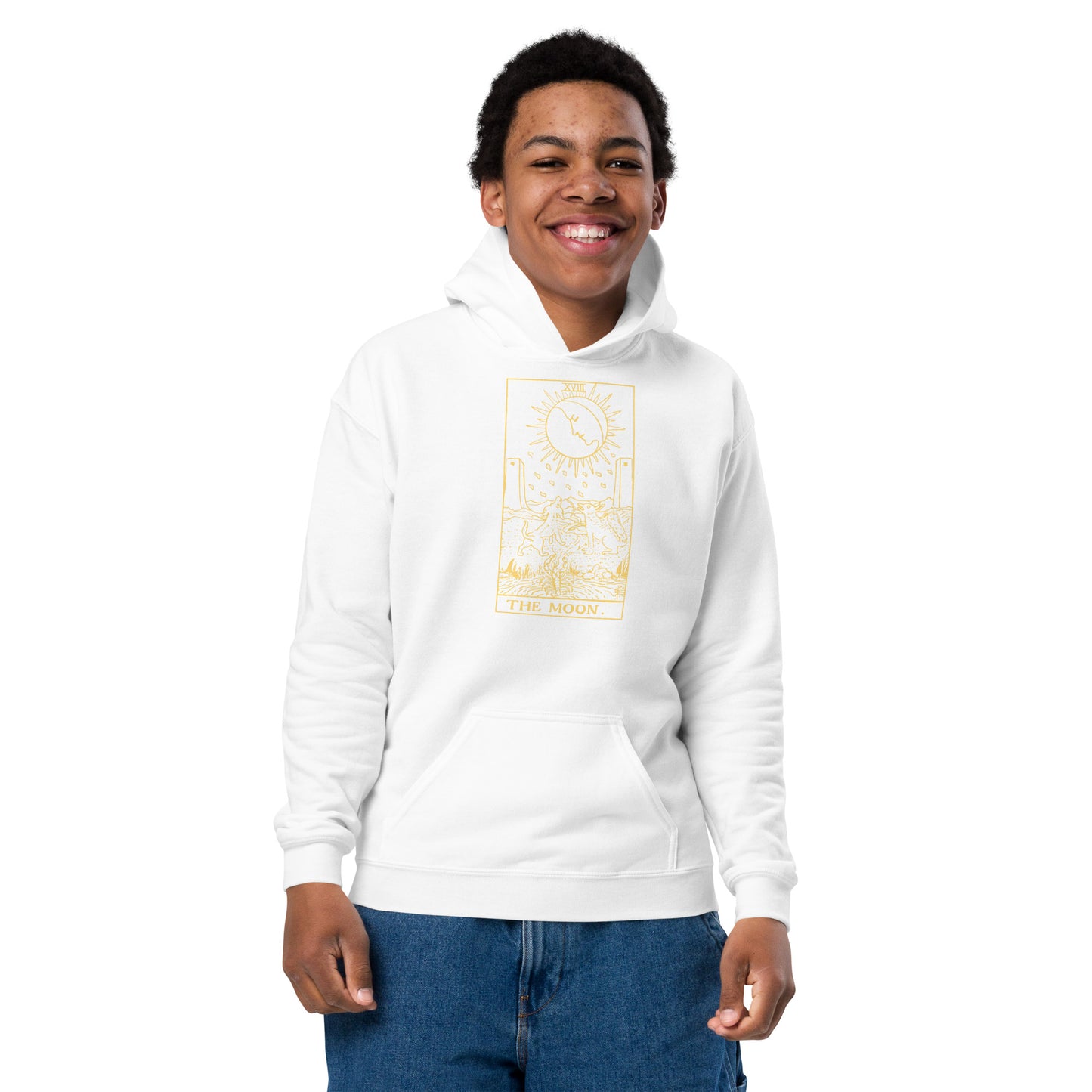 The Moon Tarot Card Hoodie for Kids