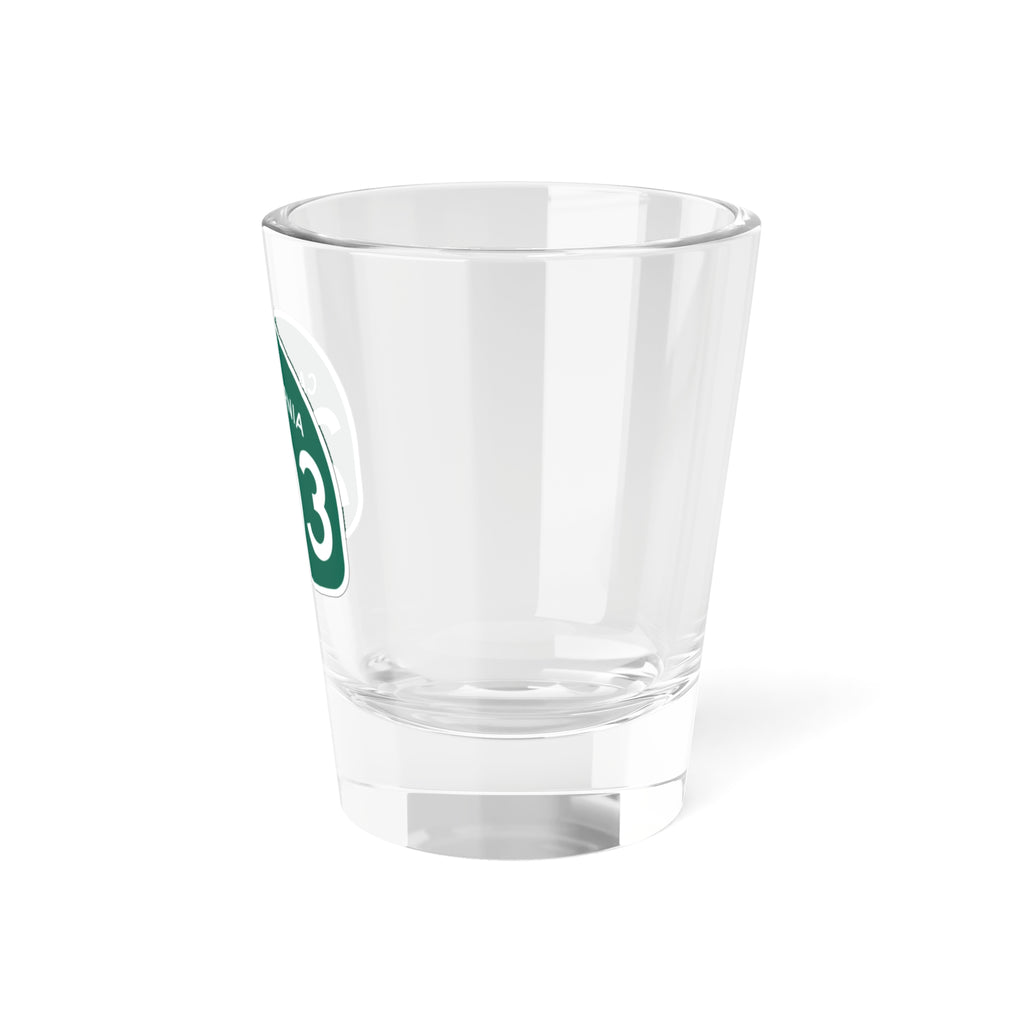 California Highway 203 1.5 oz Shot Glass