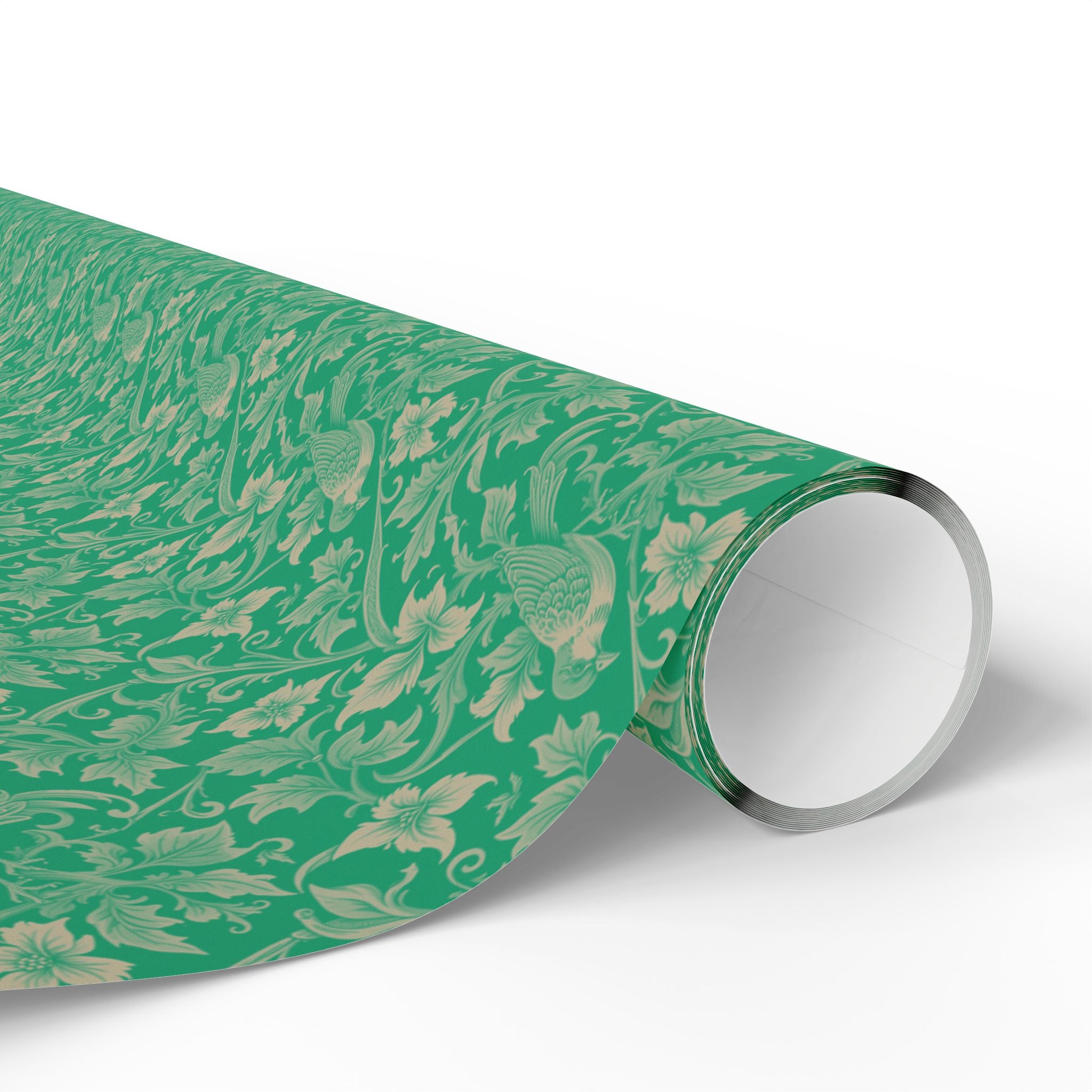 Cabbage Rococo Birds on Vines Gift Wrap
