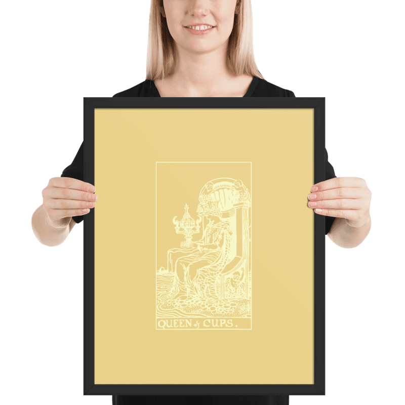 Queen of Cups Tarot Card, Framed 16x20 Print