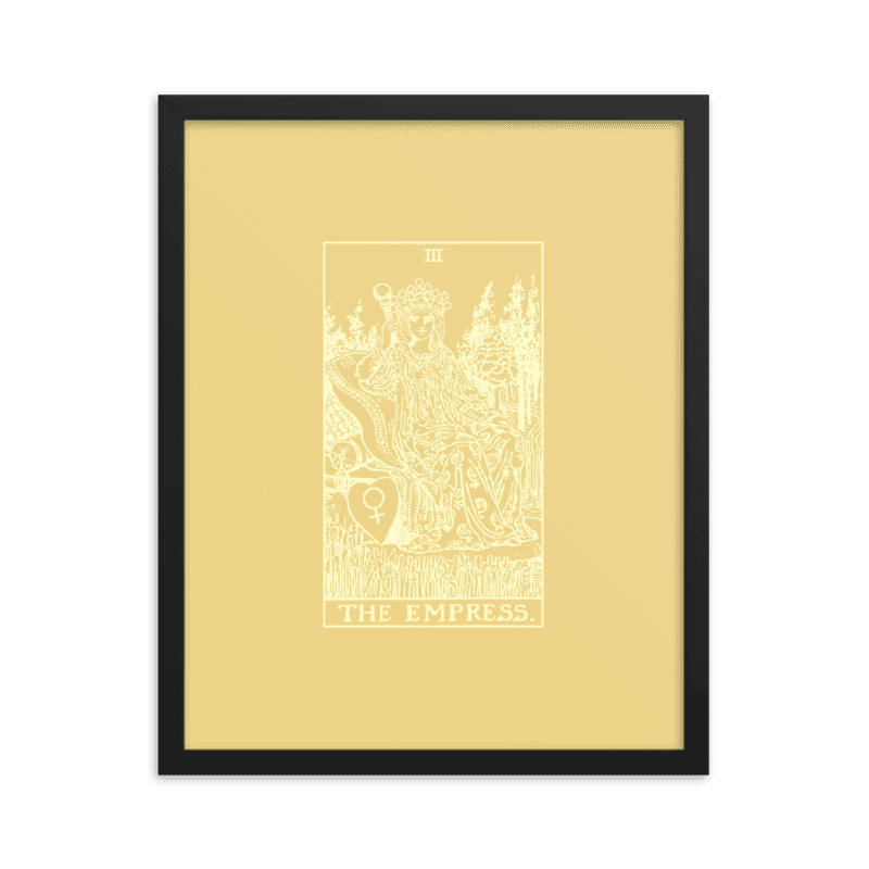 The High Priestess Tarot Card, Framed 16x20 Print