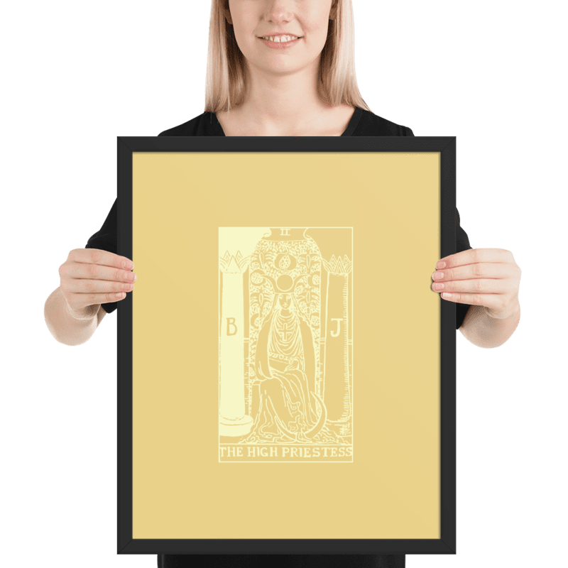 The High Priestess Tarot Card, Framed 16x20 Print