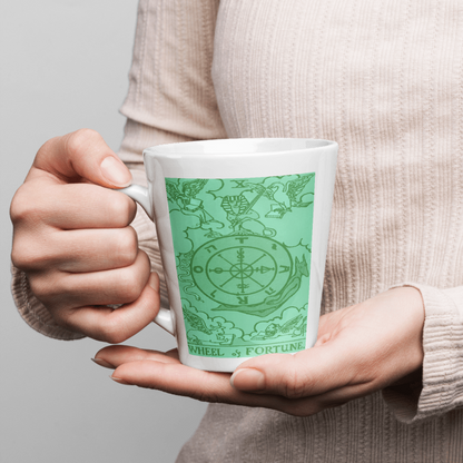 Wheel of Fortune Tarot Card Latte Mug