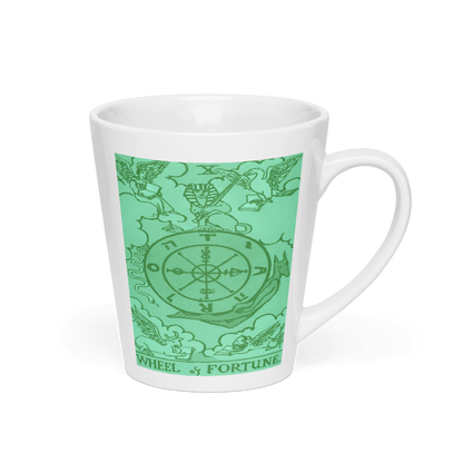 Wheel of Fortune Tarot Card Latte Mug