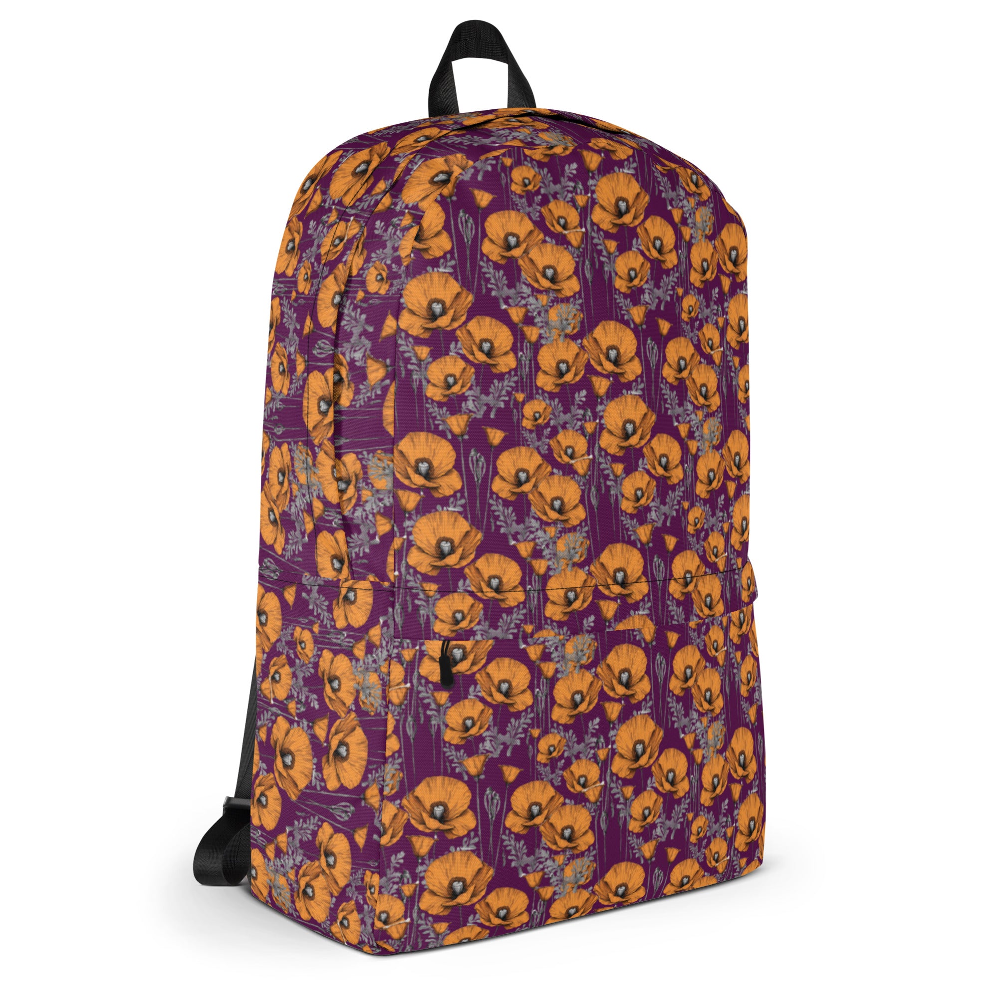 California Poppies Backpack for Kids in Purple