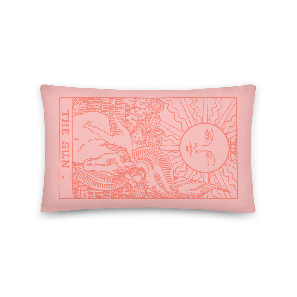 The Sun Tarot Card Throw Pillow