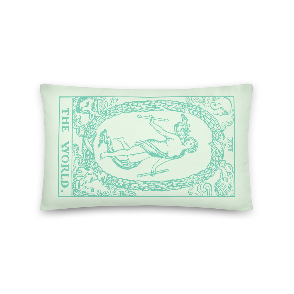 The World Tarot Card Throw Pillow
