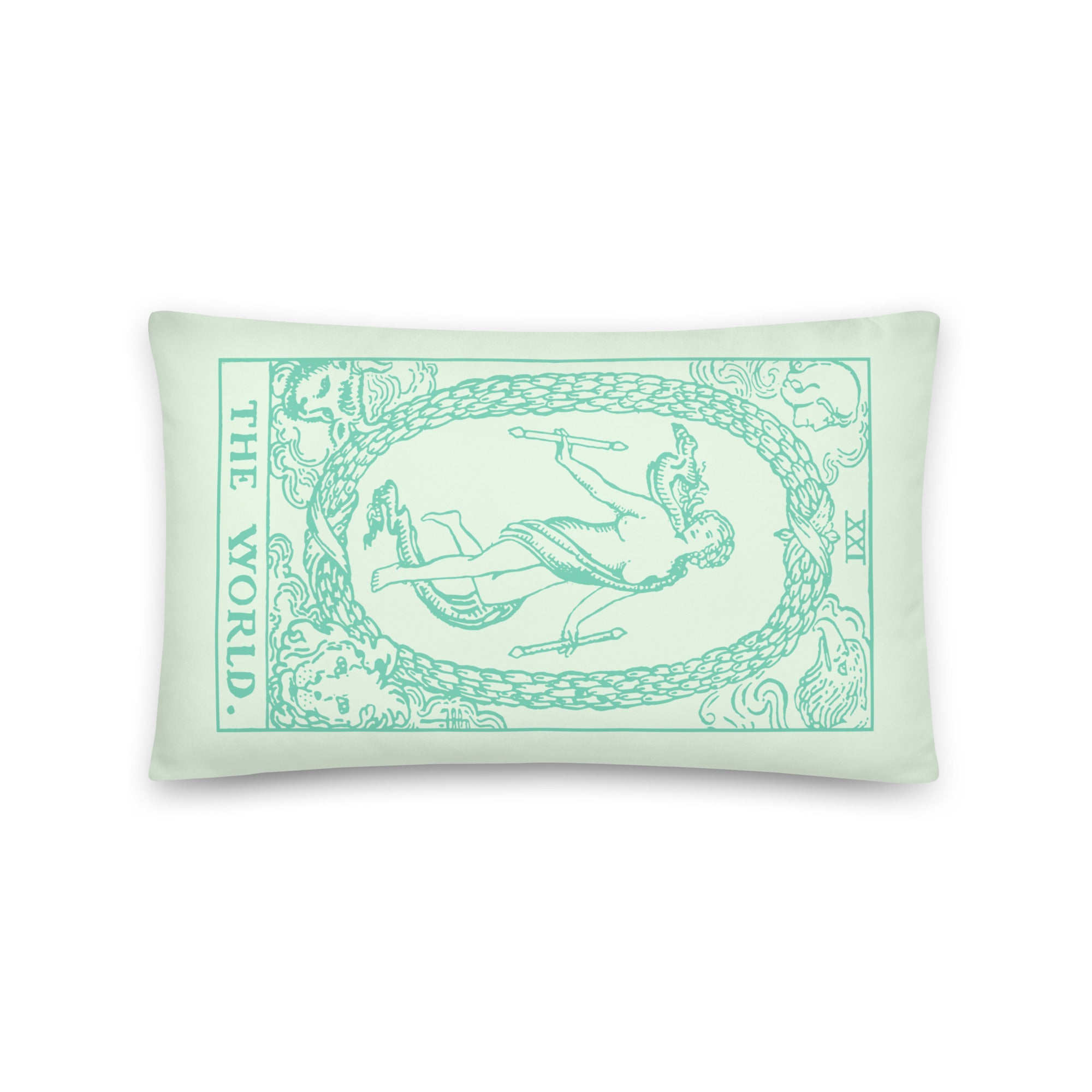 The World Tarot Card Throw Pillow