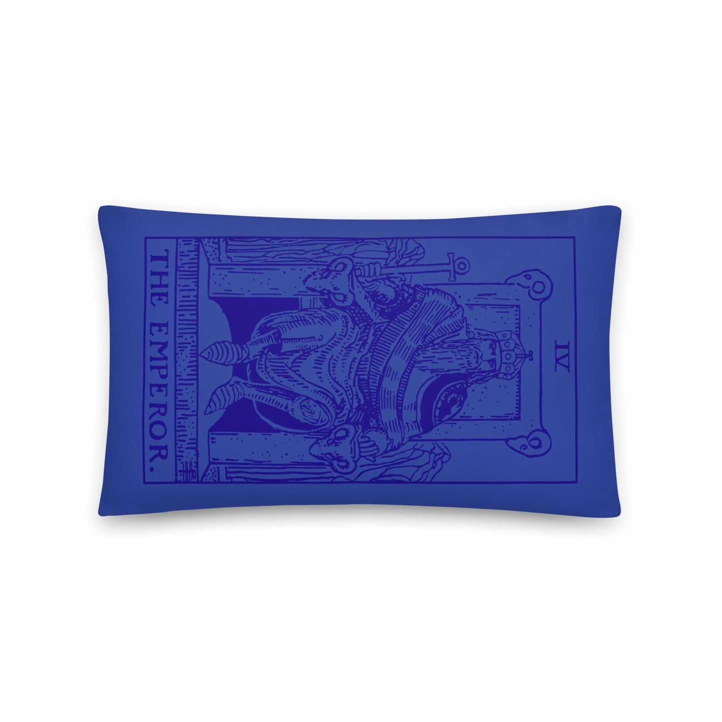 The Emperor Tarot Card Throw Pillow