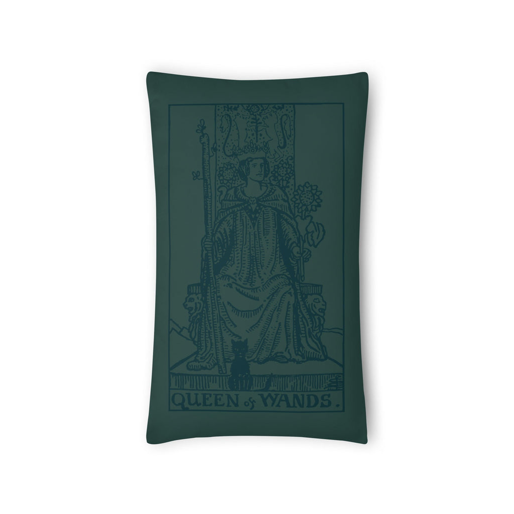 Queen of Wands Card Throw Pillow
