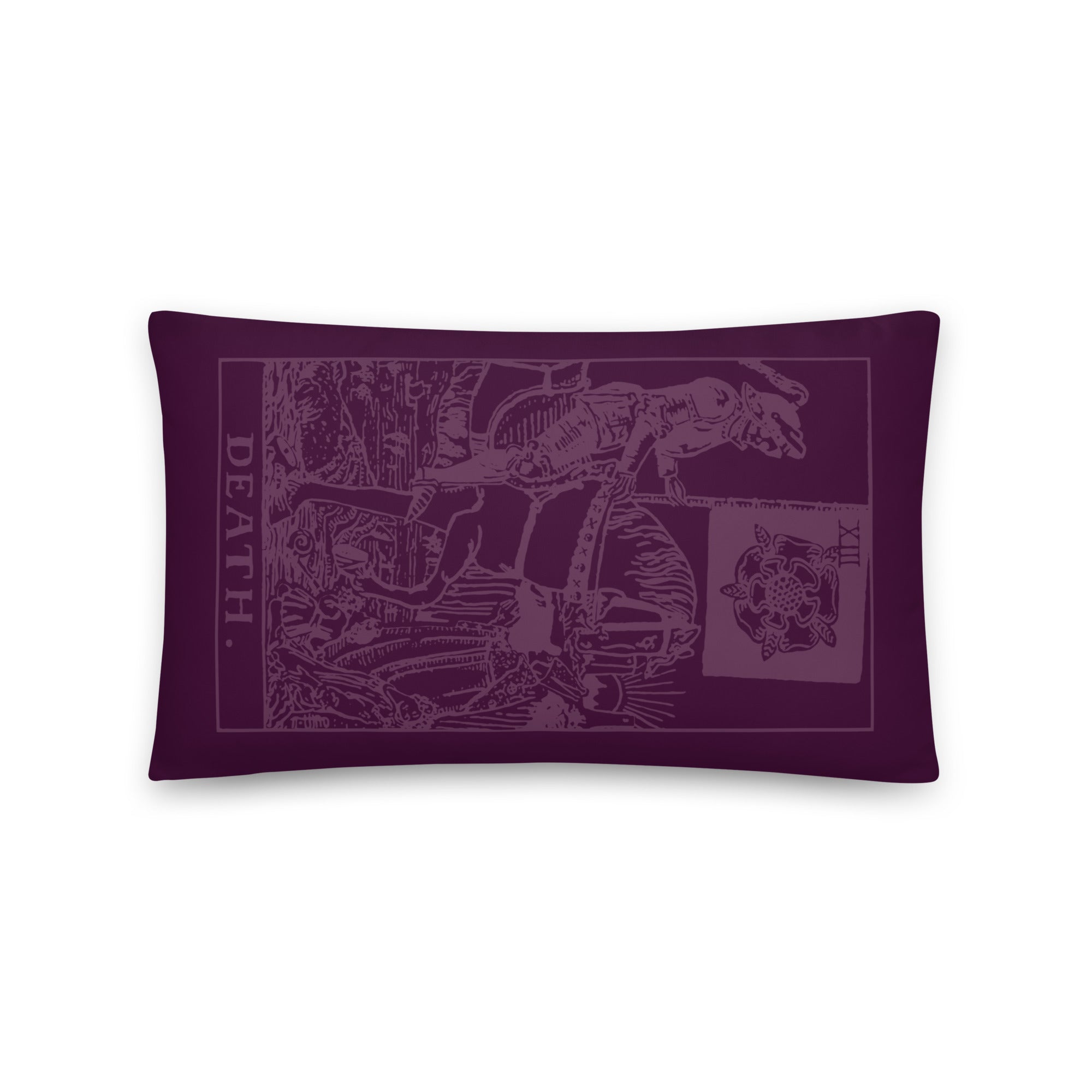 Death Tarot Card Throw Pillow