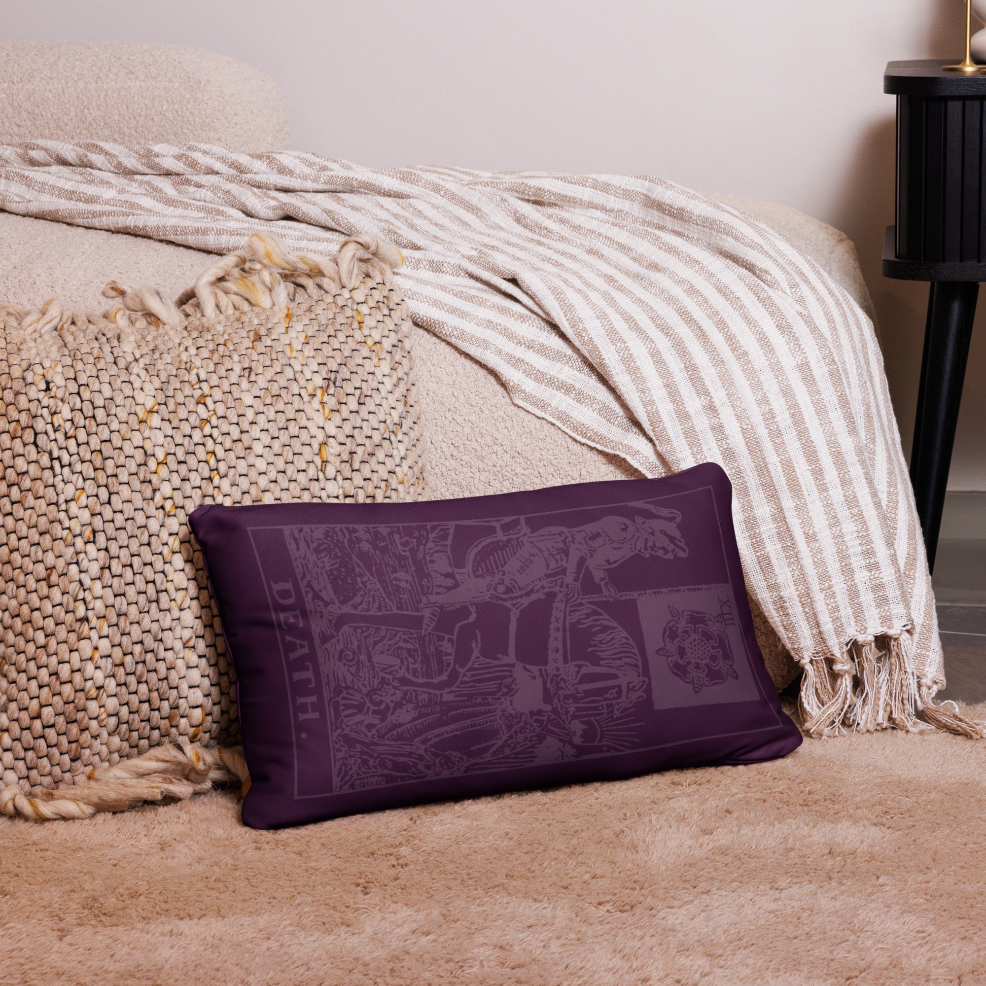 Death Tarot Card Throw Pillow