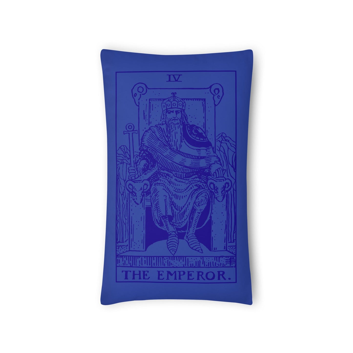 The Emperor Tarot Card Throw Pillow