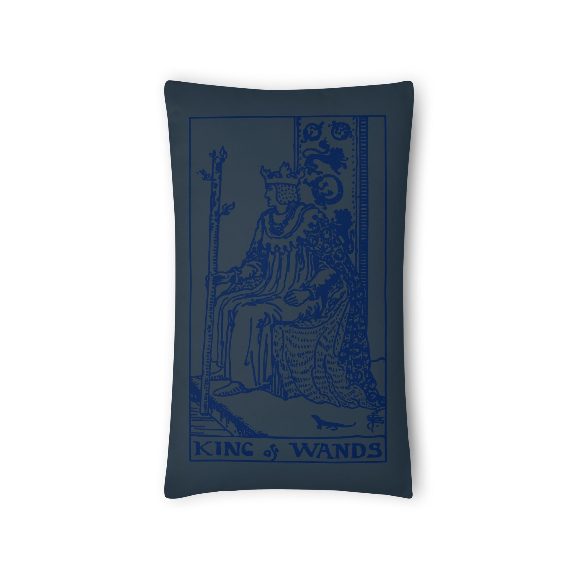 King of Wands Tarot Card Throw Pillow