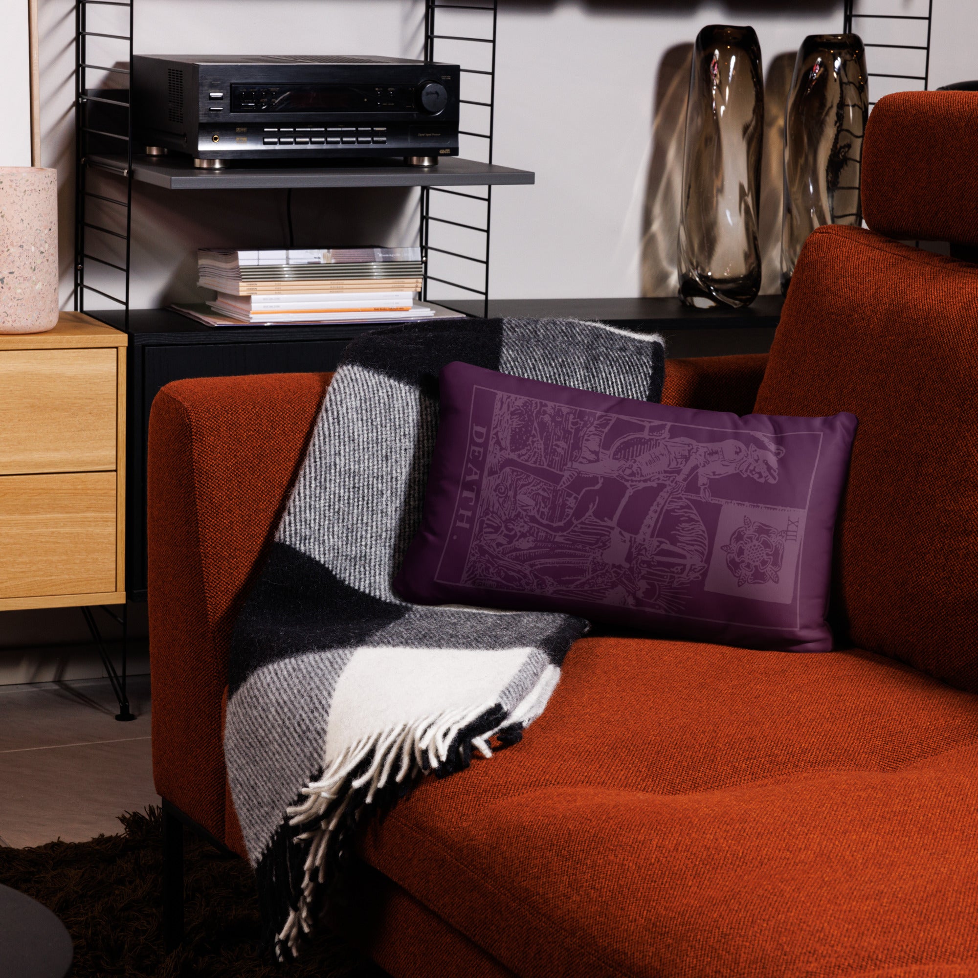 Death Tarot Card Throw Pillow