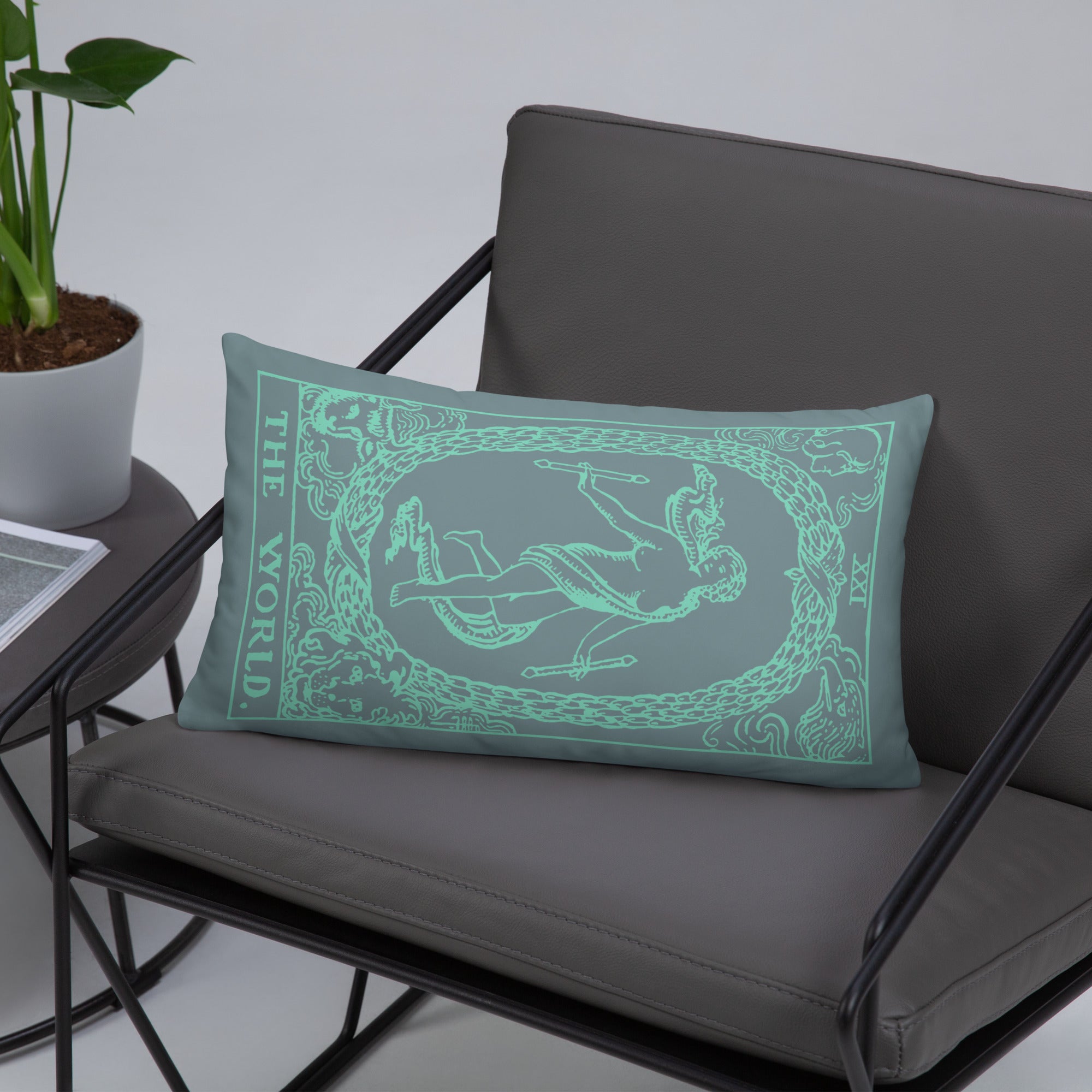 The World Tarot Card Throw Pillow