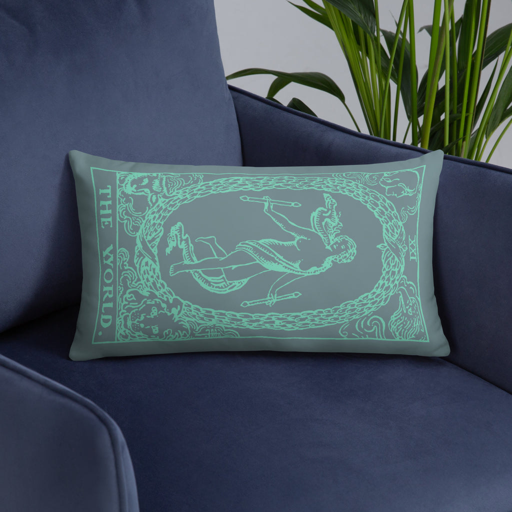 The World Tarot Card Throw Pillow