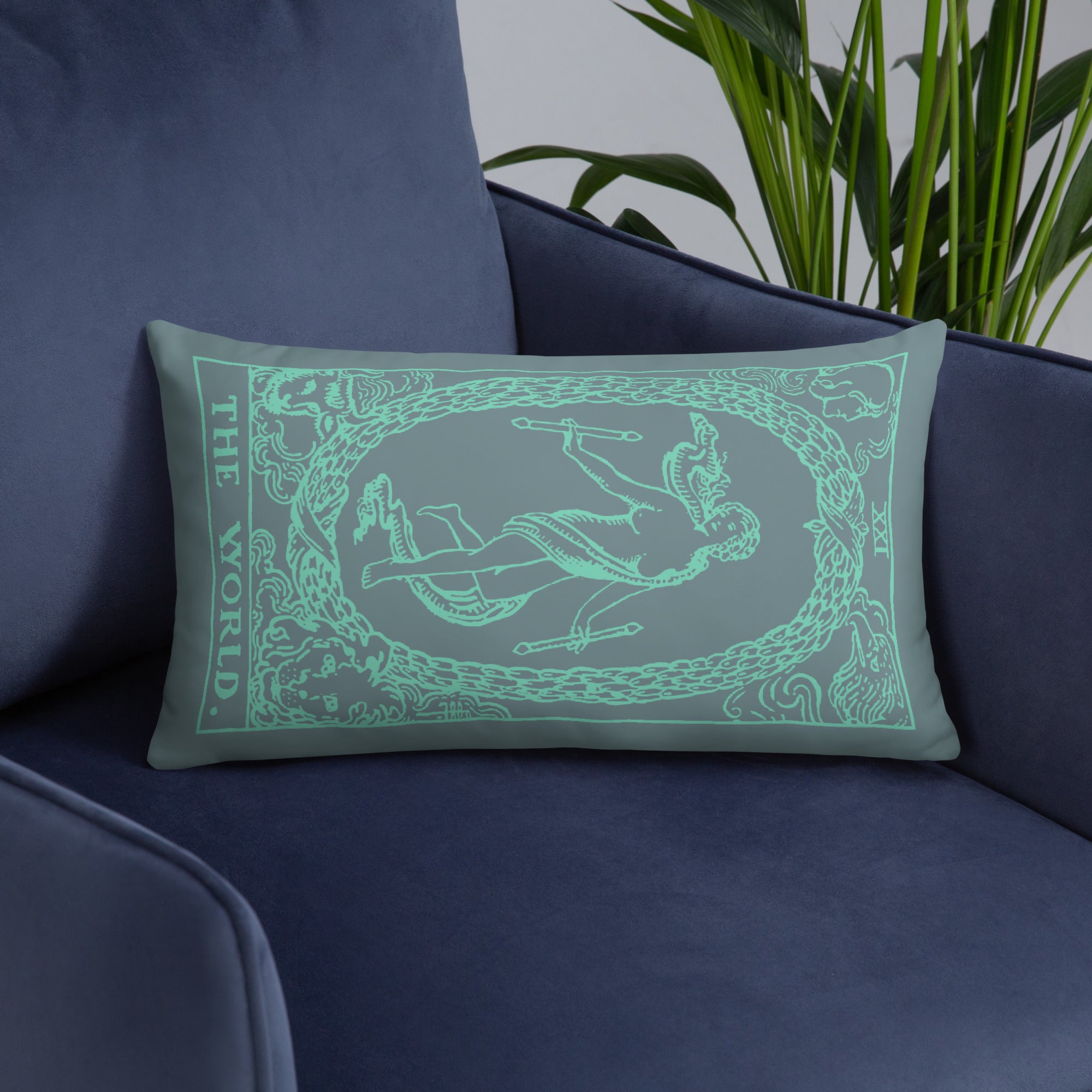 The World Tarot Card Throw Pillow