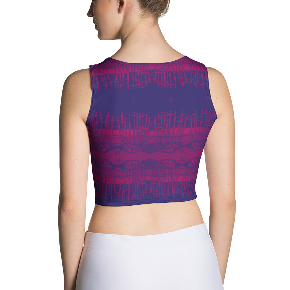 Ten of Swords Tarot Card Crop Top