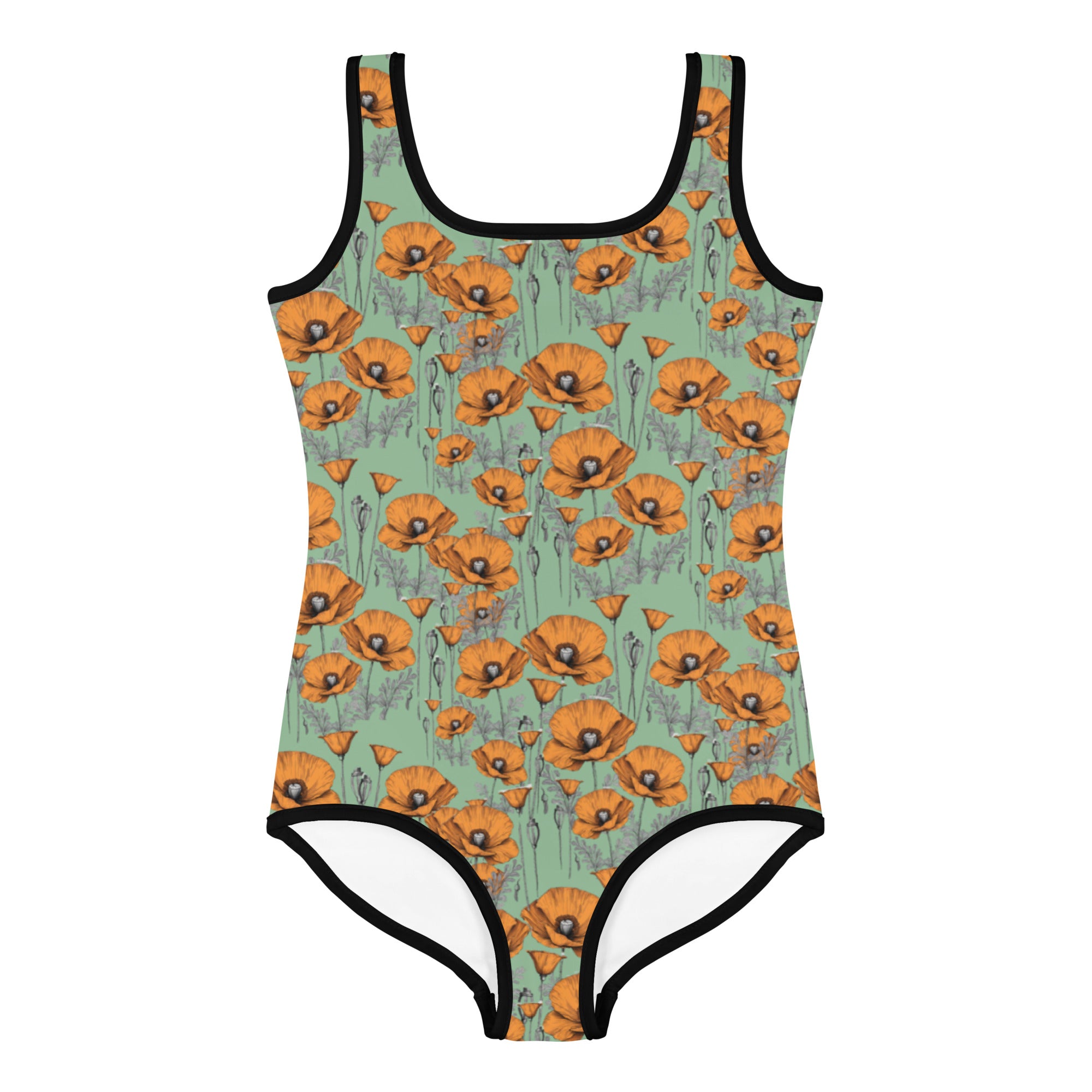 California Poppies One Piece Swimsuit for Tots