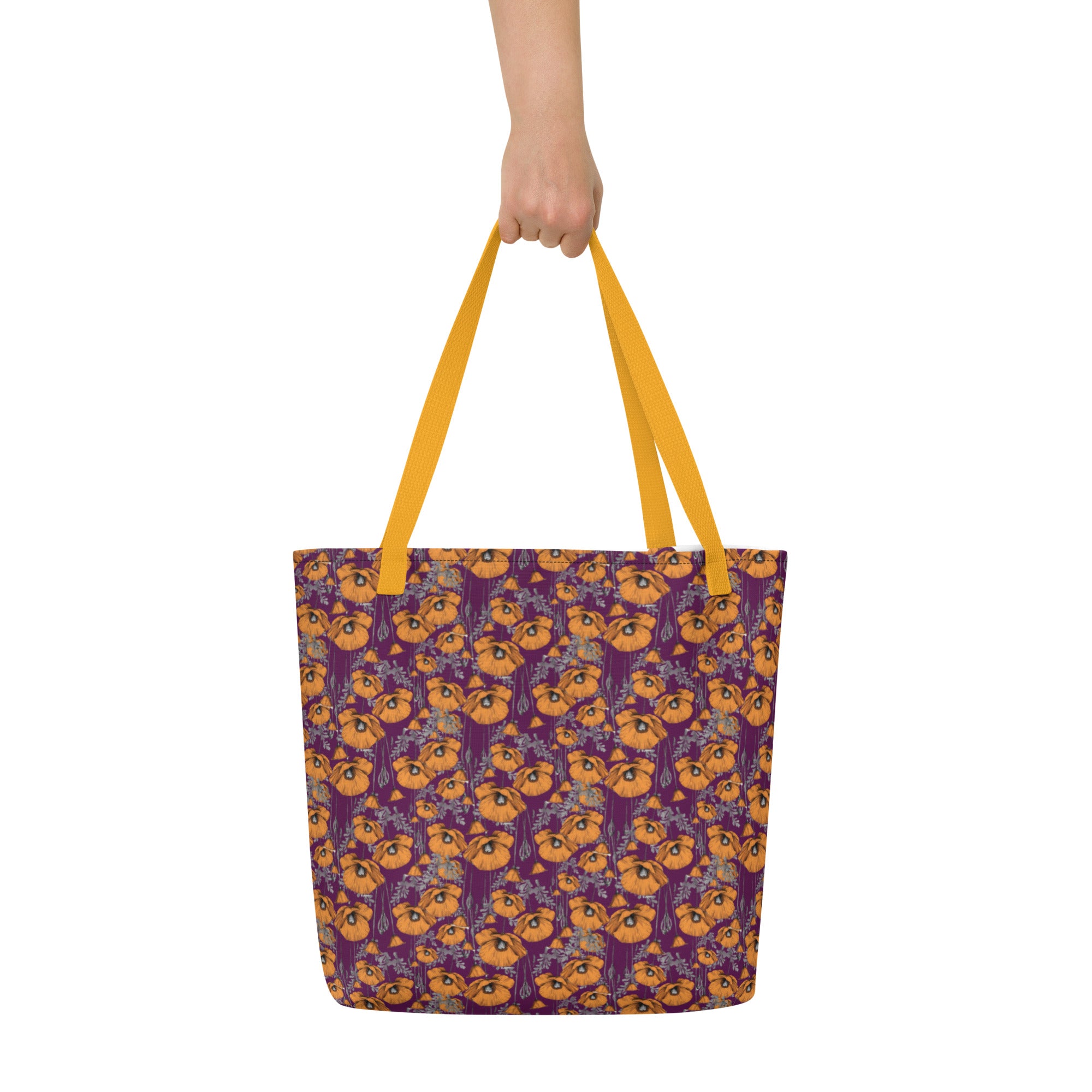 California Poppy Tote Bag in Purple